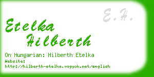 etelka hilberth business card